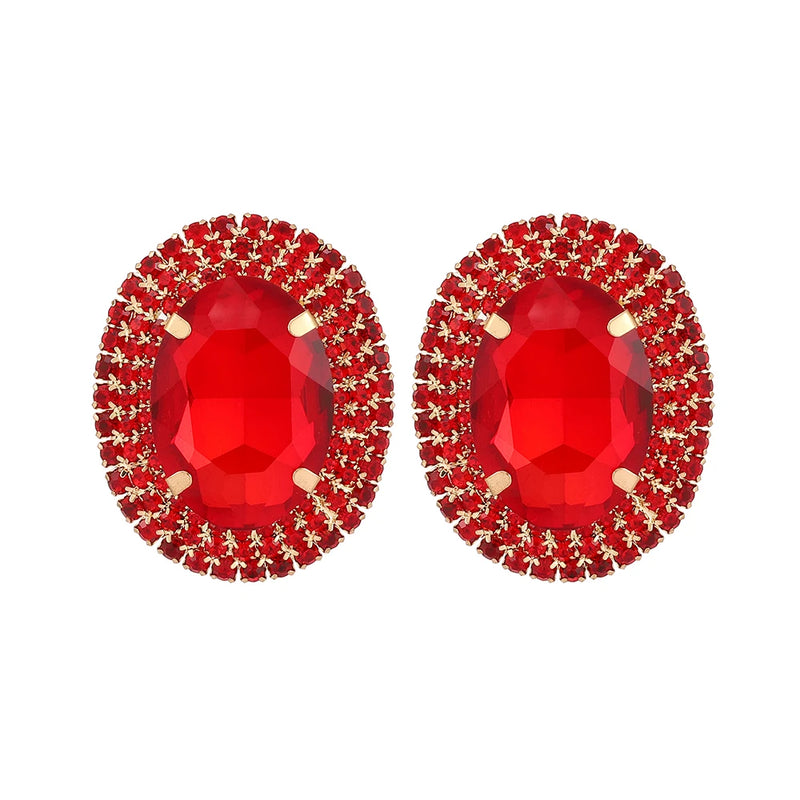 Red Geometric Long Earrings Za Style Christmas