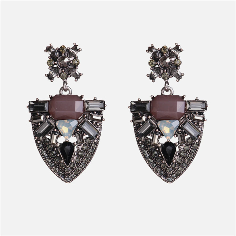 Metal Crystal Acrylic Vintage Earrings Lady Girls Party Statement Jewelry