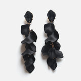 Boho Resin/Crystal Drop Earrings Fringed Tassel Dangle