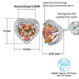 Zultanite Heart Shape Stud Earring 925 Sterling Silver