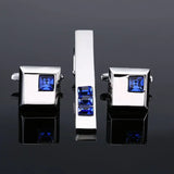 High Brass Enamel Tie Clip Cufflink Set