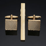 High Brass Enamel Tie Clip Cufflink Set