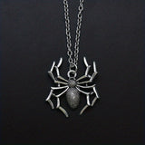 Punk Gothic Dark Spider Pendant Necklace for Men