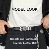 Leather Belt for Women & Men, Vintage Style
