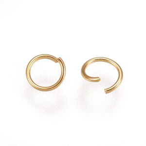 1000pcs 304 Stainless Steel Golden Jump Rings 4mm 5mm 6mm Jewelry Findings