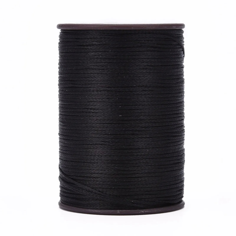 100m/roll Flat Waxed Thread Cords 0.8mm for Leather Sewing Stitching Strings