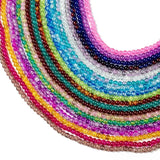 100pcs 8mm Cracked Snow Crackle Crystal Beads Double Colored Loose Spacer Beads