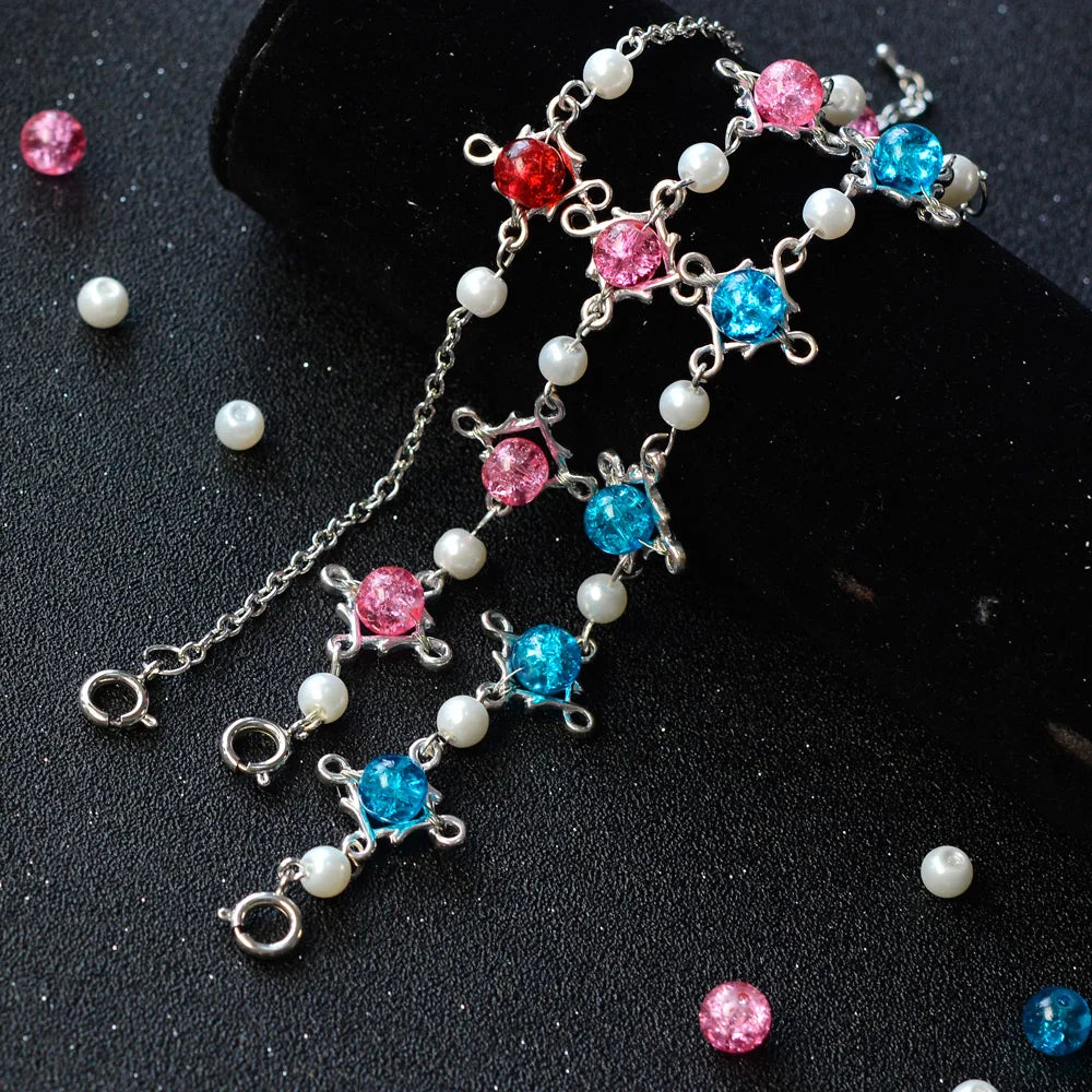 100pcs 8mm Cracked Snow Crackle Crystal Beads Double Colored Loose Spacer Beads