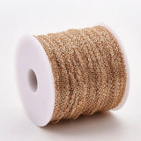 100yard Iron Flat Oval Soldered Cable Chains 2x1.5x0.3mm