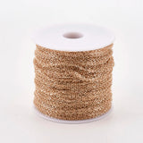 100yard Iron Flat Oval Soldered Cable Chains 2x1.5x0.3mm