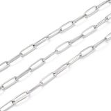 10m 304 Stainless Steel Paperclip Chains for Jewelry Making DIY Supplies