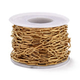 10m 304 Stainless Steel Paperclip Chains for Jewelry Making DIY Supplies