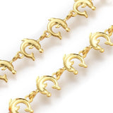 10m Brass Dolphin Link Chains for Jewelry Making DIY Bracelet Necklace Decor