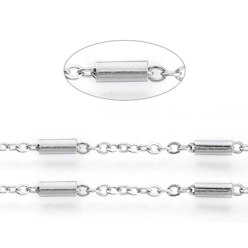 10m/Roll Stainless Steel Cable Chains for DIY Jewelry Making