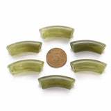 148pcs 500g Acrylic Curved Tube Beads Gemstone Style Jewelry Making Decor