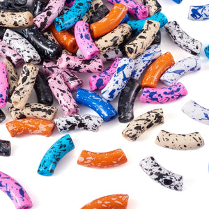 148pcs/500g Acrylic Curved Tube Beads DIY Jewelry Making