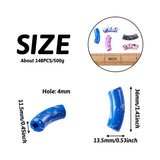 148pcs/500g Acrylic Curved Tube Beads DIY Jewelry Making
