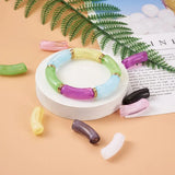 155pcs/500g Acrylic Curved Tube Beads Gemstone Mix for Jewelry Making