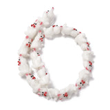 15pcs/strand 22mm Cartoon Rabbit Glass Beads DIY Jewelry Making
