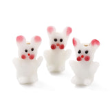 15pcs/strand 22mm Cartoon Rabbit Glass Beads DIY Jewelry Making