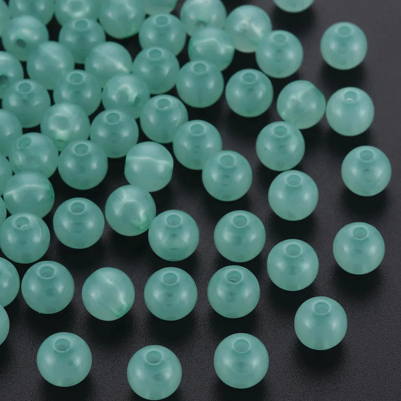 Round Jelly Acrylic Beads 8x7.5mm Jewelry Making DIY 500g