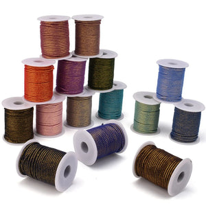 20m Polyester Cord 2.5mm Round String with Wire for Jewelry Making DIY