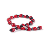 20pcs/Strand Lampwork Ladybug Red Beads for Jewelry Making