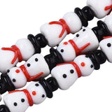 20pcs Snowman Lampwork Beads DIY Jewelry Making Bracelet Crafts Christmas Gift
