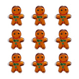 20pcs Christmas Lampwork Beads Gingerbread Man Glass Loose Beads