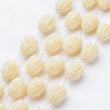 Craved Flower Synthetical Coral Beads Strand for DIY Jewelry Making