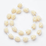 Craved Flower Synthetical Coral Beads Strand for DIY Jewelry Making