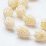 Craved Flower Synthetical Coral Beads Strand for DIY Jewelry Making