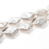 25pcs 15~16mm Natural Freshwater Baroque Pearl Rhombus Keshi Beads