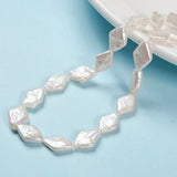 25pcs 15~16mm Natural Freshwater Baroque Pearl Rhombus Keshi Beads