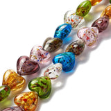 28pcs Lampwork Heart Beads Strand Colorful for DIY Jewelry Making