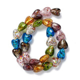 28pcs Lampwork Heart Beads Strand Colorful for DIY Jewelry Making