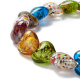 28pcs Lampwork Heart Beads Strand Colorful for DIY Jewelry Making