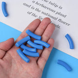 303pcs 500g Opaque Acrylic Curved Tube Beads DIY Jewelry Making 32x10x8mm