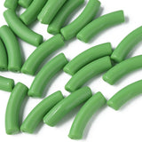 303pcs 500g Opaque Acrylic Curved Tube Beads DIY Jewelry Making 32x10x8mm