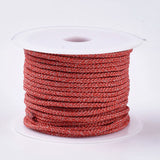 30m/Roll Polyester Braided Cords 4mm Wide with Metallic Cords
