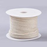 30m/Roll Polyester Braided Cords 4mm Wide with Metallic Cords