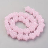 32pcs 13.5mm Plum Blossom Lampwork Beads Light Green