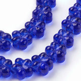 32pcs 13.5mm Plum Blossom Lampwork Beads Light Green