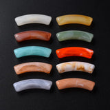 345pcs/500g Curved Tube Gemstone Style Beads for DIY Bracelet Jewelry Making