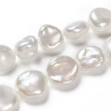 35pcs 11~19mm Natural Cultured Freshwater Baroque Pearl Keshi Beads