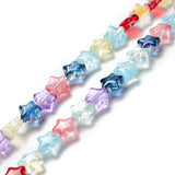 50pcs Clear Glass Stars Strand for Jewelry Making DIY Bracelet Necklace
