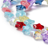 50pcs Clear Glass Stars Strand for Jewelry Making DIY Bracelet Necklace