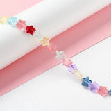50pcs Clear Glass Stars Strand for Jewelry Making DIY Bracelet Necklace