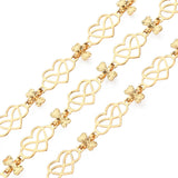 5m Brass Heart Infinity Link Chains for DIY Jewelry - 8x15x0.5mm
