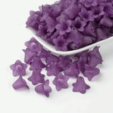 500 Frosted Transparent Acrylic Flower Beads for Jewelry Making 16x12mm